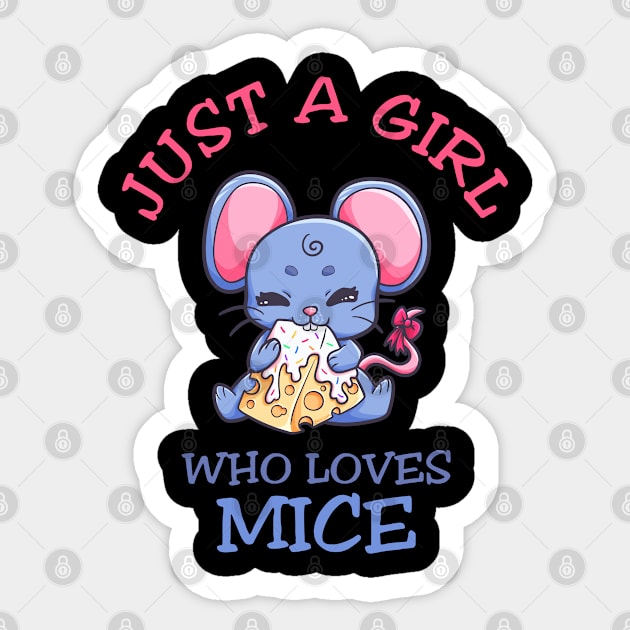 Just A Girl Who Loves Mice Mice Sticker by fansinn